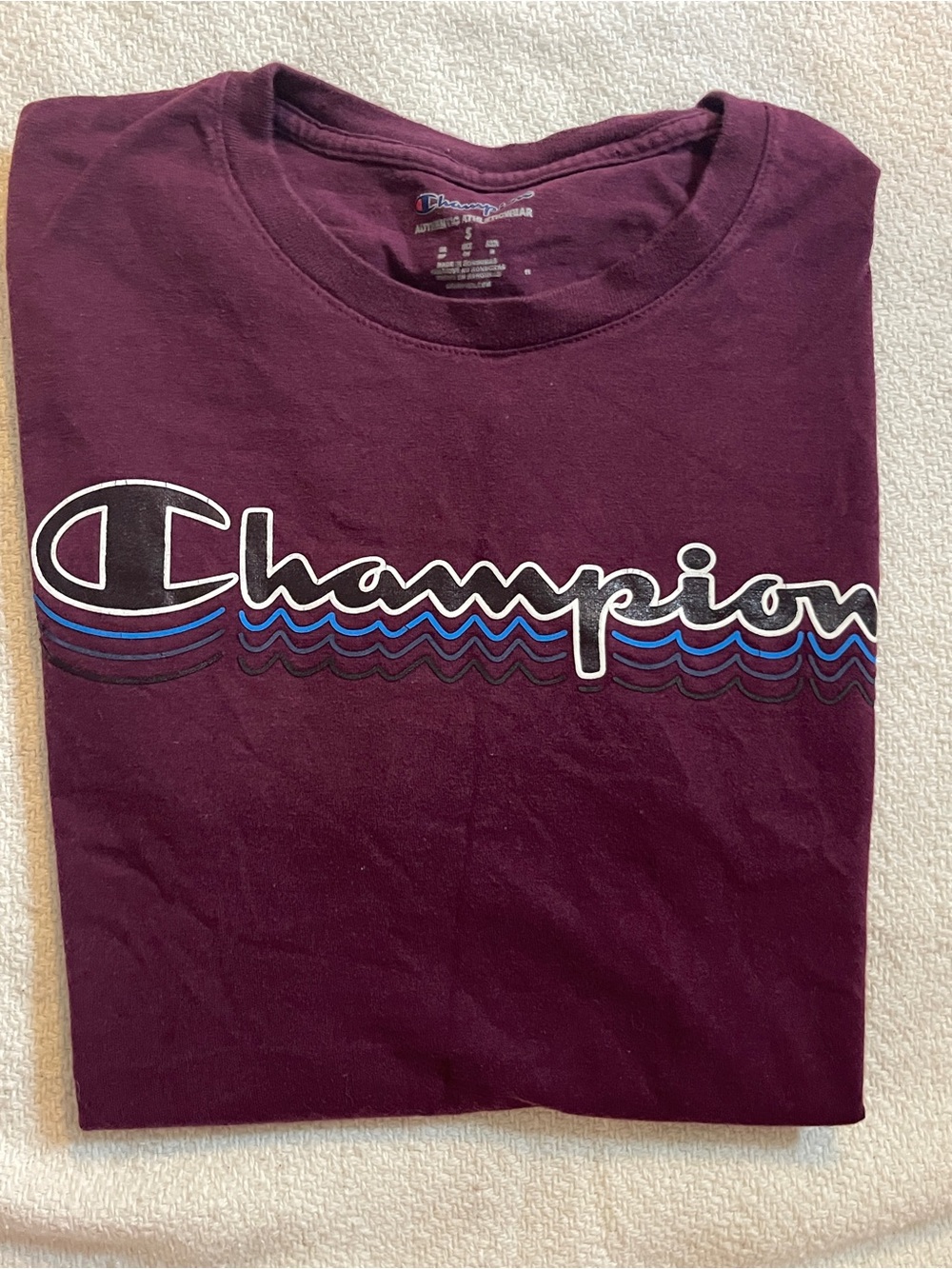 Champion Maroon Graphic Logo Tee